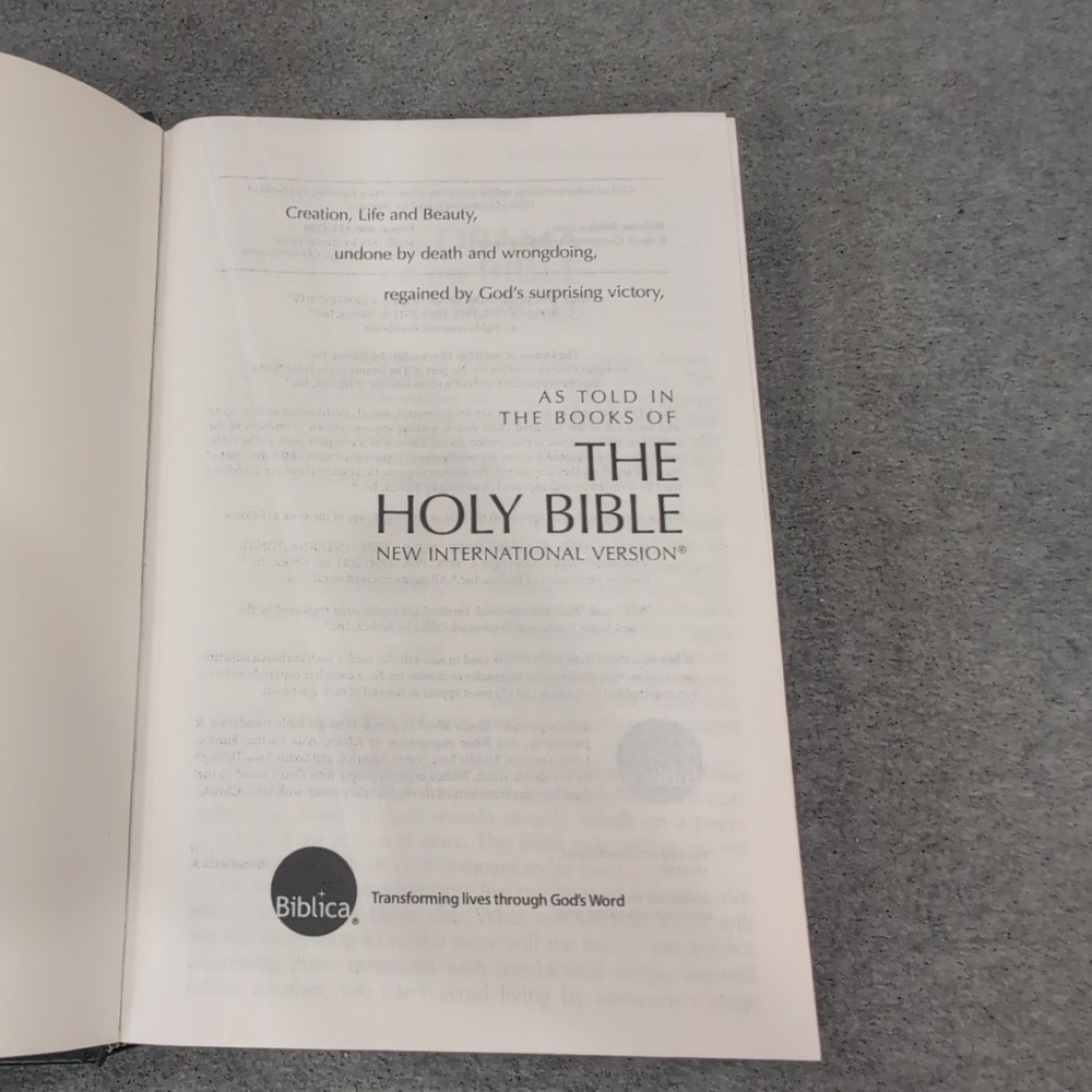 NIV Holy Bible Biblica Harvest Church Green Flexible Cover New International Ver - Picture 5 of 5